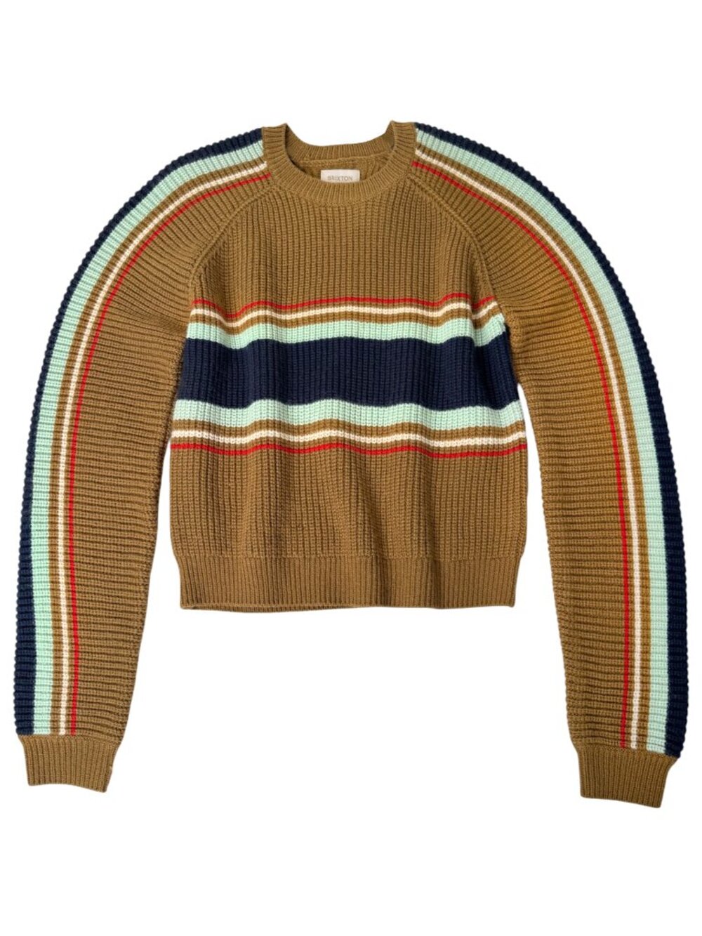 BRIXTON RACING STRIPE CREW SWEATER KNIT RETRO CLASSIC INSPO Y2K UTILITY STREET S